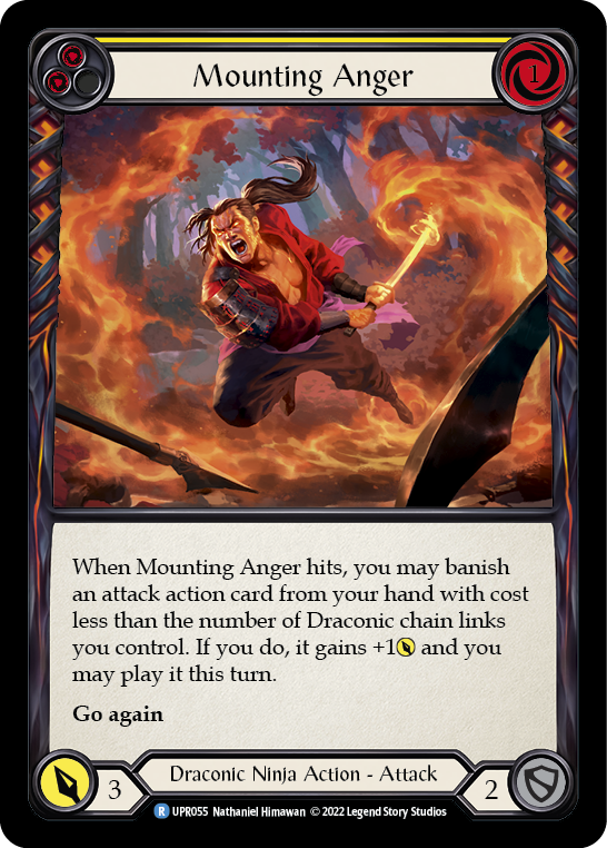 Mounting Anger (Yellow) [UPR055] (Uprising)  Rainbow Foil | Webway Games