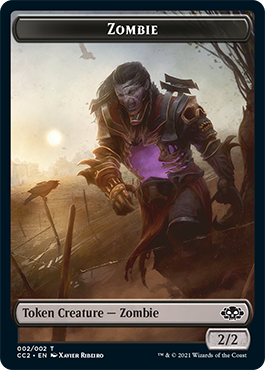 Snake // Zombie Double-sided Token [Commander Collection: Black Tokens] | Webway Games