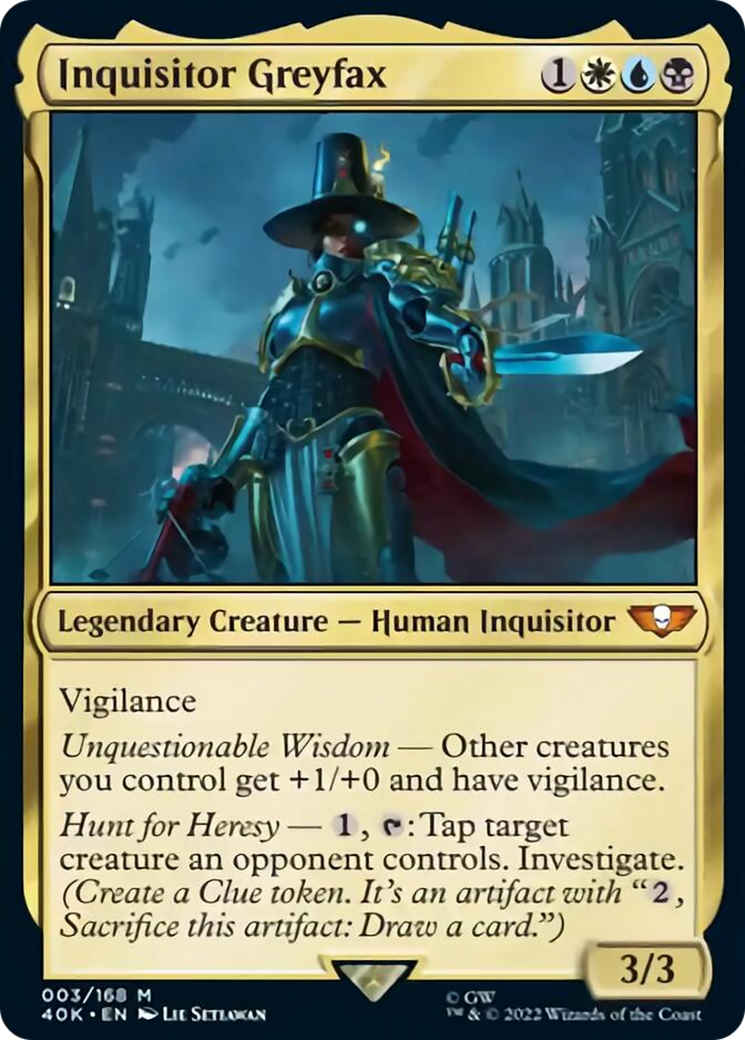 Inquisitor Greyfax (Display Commander) (Etched Foil) [Universes Beyond: Warhammer 40,000] | Webway Games