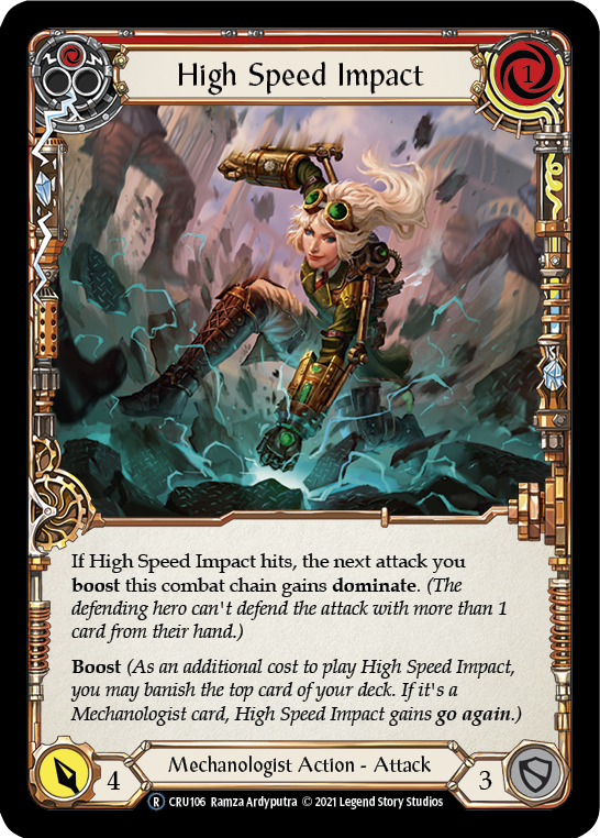 High Speed Impact (Red) (Rainbow Foil) [CRU106-RF] Unlimited Rainbow Foil | Webway Games
