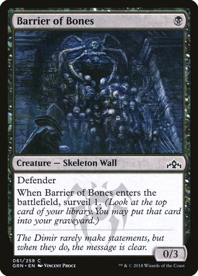 Barrier of Bones [Guilds of Ravnica] | Webway Games