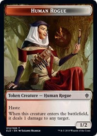 Human Rogue // Food (18) Double-sided Token [Throne of Eldraine Tokens] | Webway Games