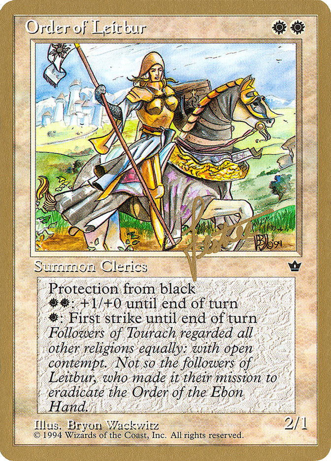 Order of Leitbur (Female) (Bertrand Lestree) [Pro Tour Collector Set] | Webway Games