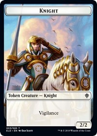 Knight // Food (15) Double-sided Token [Throne of Eldraine Tokens] | Webway Games