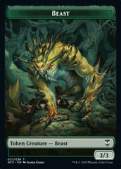 Plant // Beast Double-sided Token [Streets of New Capenna Commander Tokens] | Webway Games
