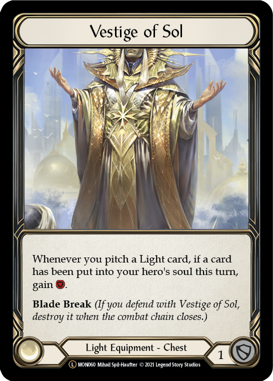 Vestige of Sol (Rainbow Foil) [U-MON060-RF] Unlimited Rainbow Foil | Webway Games