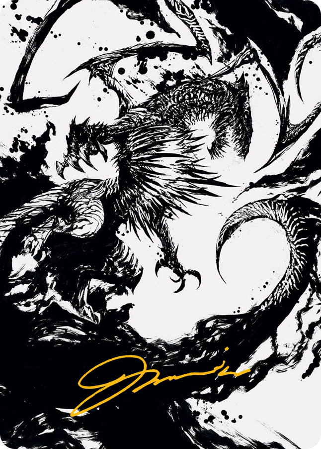 Skithiryx, the Blight Dragon Art Card (Gold-Stamped Signature) [March of the Machine Art Series] | Webway Games