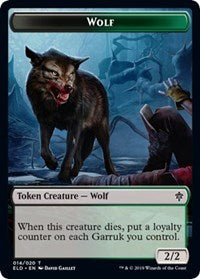 Wolf // Food (15) Double-sided Token [Throne of Eldraine Tokens] | Webway Games