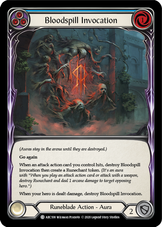 Bloodspill Invocation (Blue) [ARC108] Unlimited Rainbow Foil | Webway Games