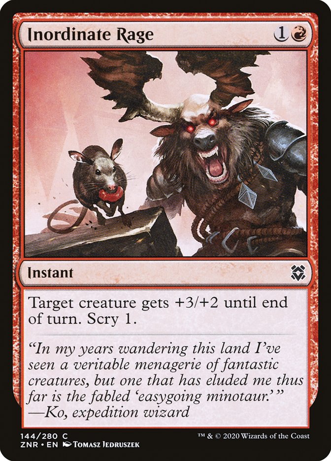 Inordinate Rage [Zendikar Rising] | Webway Games