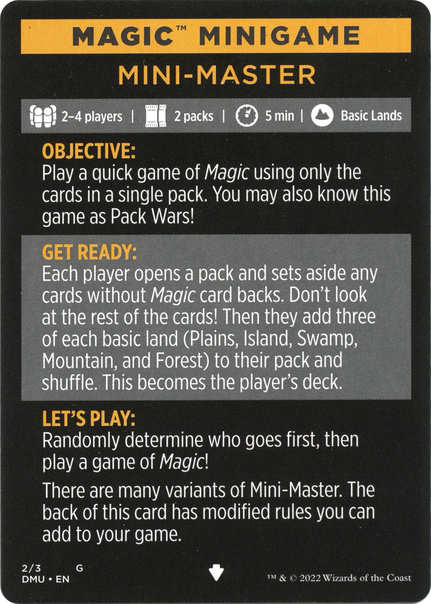 Mini-Master (Magic Minigame) [Dominaria United Minigame] | Webway Games