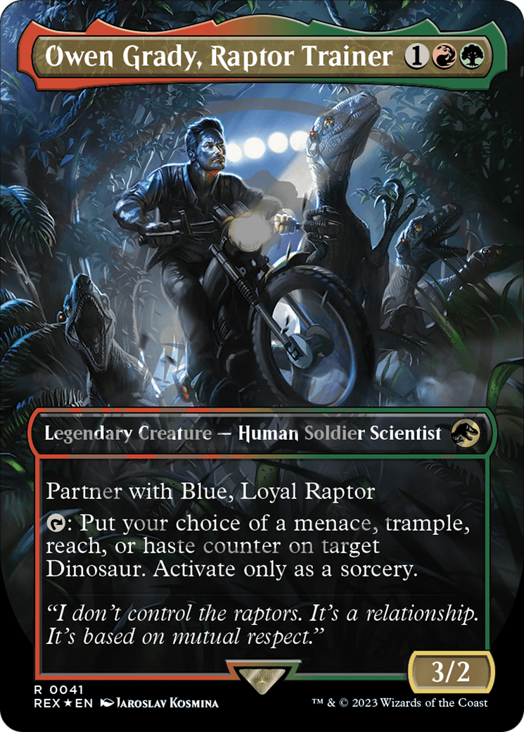 Owen Grady, Raptor Trainer Emblem (Borderless) [Jurassic World Collection Tokens] | Webway Games