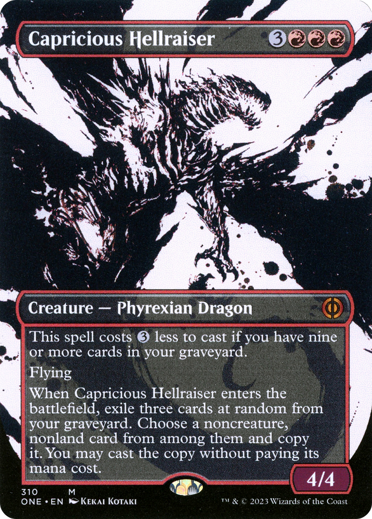 Capricious Hellraiser (Borderless Ichor) [Phyrexia: All Will Be One] | Webway Games