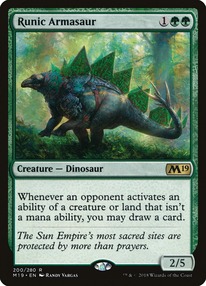 Runic Armasaur [Core Set 2019] | Webway Games