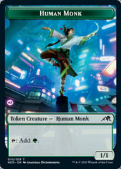 Samurai // Human Monk Double-sided Token [Kamigawa: Neon Dynasty Tokens] | Webway Games