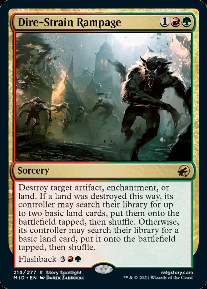 Dire-Strain Rampage [Innistrad: Midnight Hunt] | Webway Games