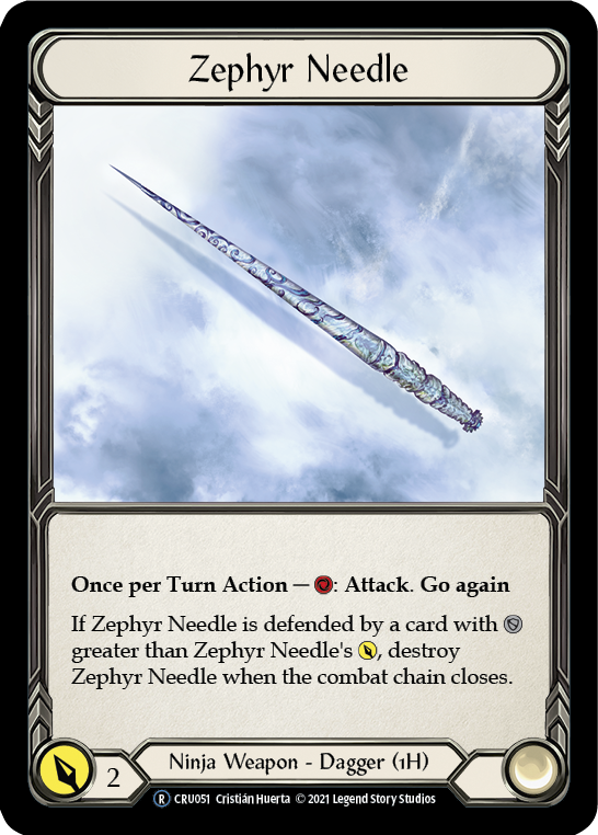 Zephyr Needle (Rainbow Foil) [CRU051-RF] Unlimited Rainbow Foil | Webway Games