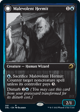 Malevolent Hermit // Benevolent Geist [Innistrad: Double Feature] | Webway Games