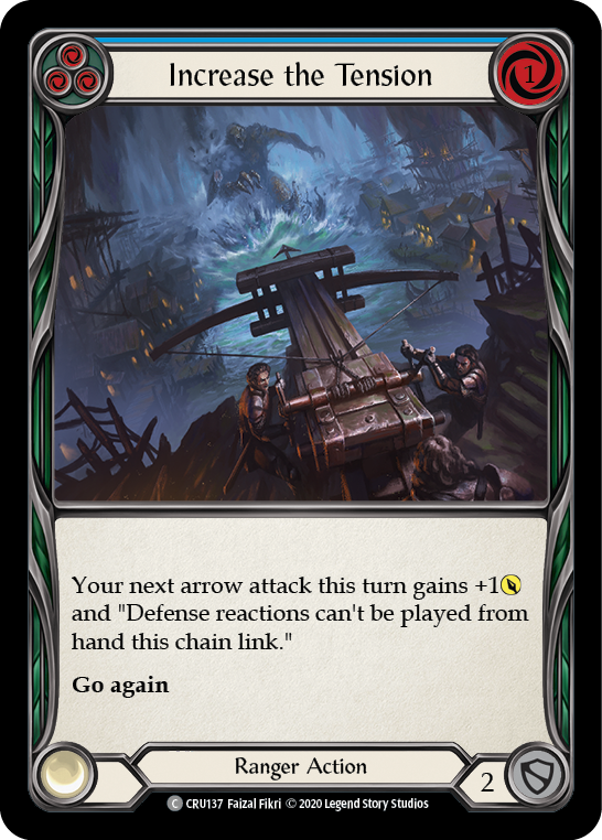 Increase the Tension (Blue) [CRU137] 1st Edition Rainbow Foil | Webway Games