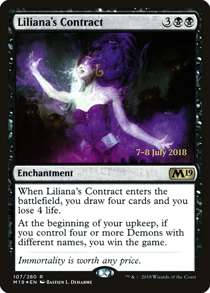 Liliana's Contract  (Prerelease) [Core Set 2019 Prerelease Promos] | Webway Games