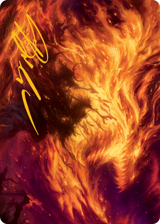 Stoke the Flames Art Card (Gold-Stamped Signature) [March of the Machine Art Series] | Webway Games