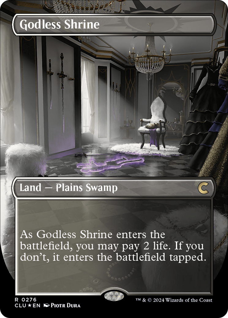 Godless Shrine (Borderless) [Ravnica: Clue Edition] | Webway Games