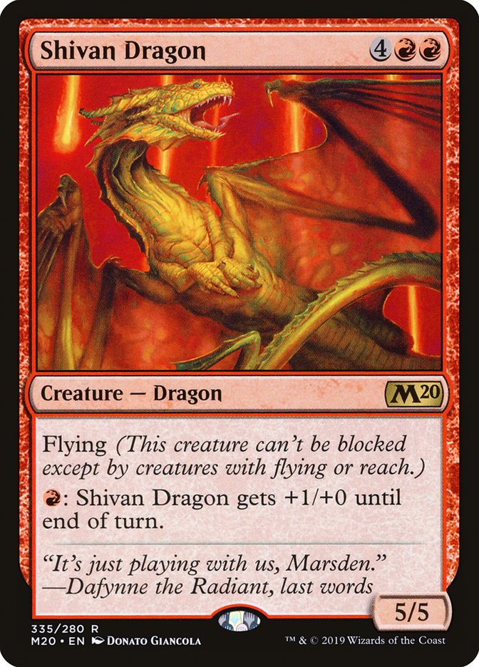 Shivan Dragon [Core Set 2020] | Webway Games