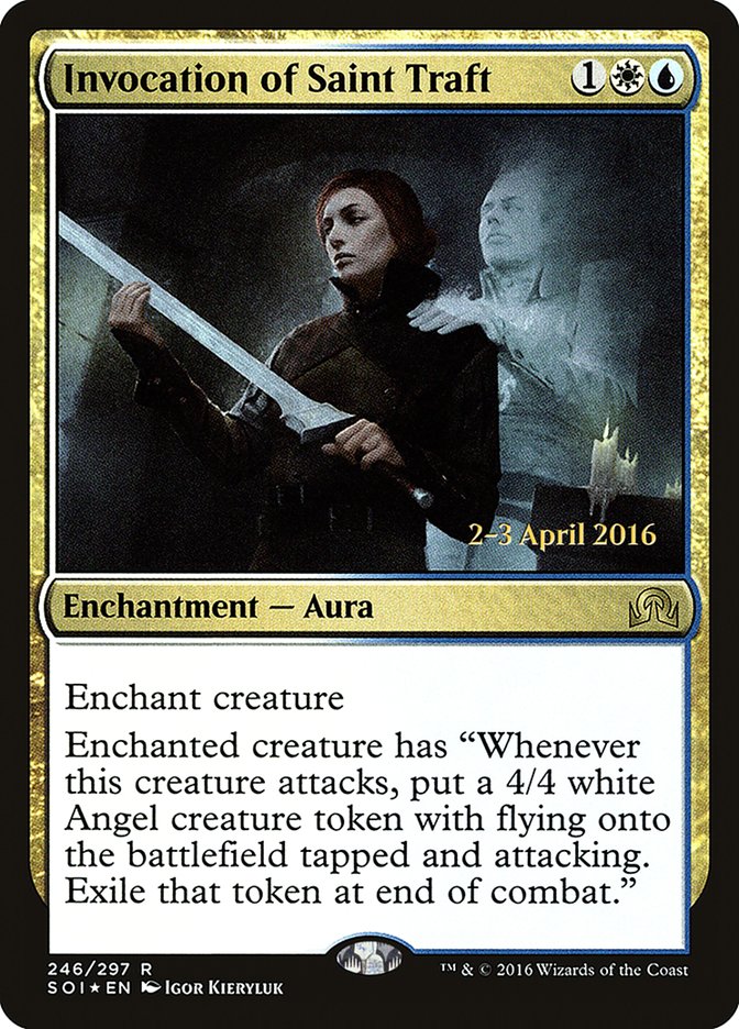 Invocation of Saint Traft (Prerelease) [Shadows over Innistrad Prerelease Promos] | Webway Games