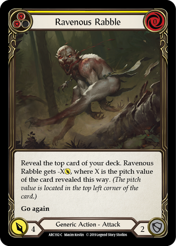 Ravenous Rabble (Yellow) [ARC192-C] 1st Edition Normal