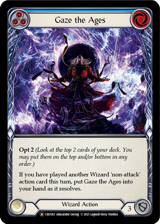 Gaze the Ages (Rainbow Foil) [CRU163-RF] Unlimited Rainbow Foil | Webway Games