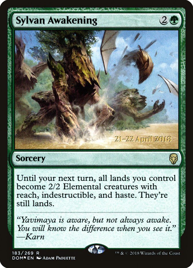 Sylvan Awakening  (Prerelease) [Dominaria Prerelease Promos] | Webway Games