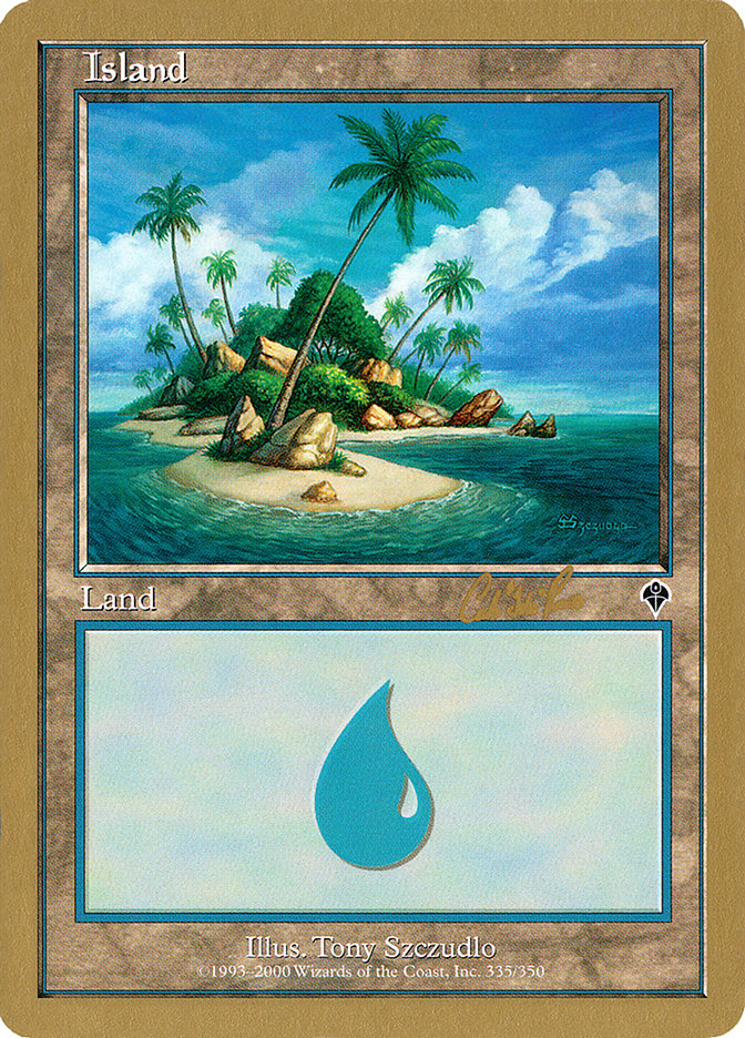 Island (cr335a) (Carlos Romao) [World Championship Decks 2002] | Webway Games