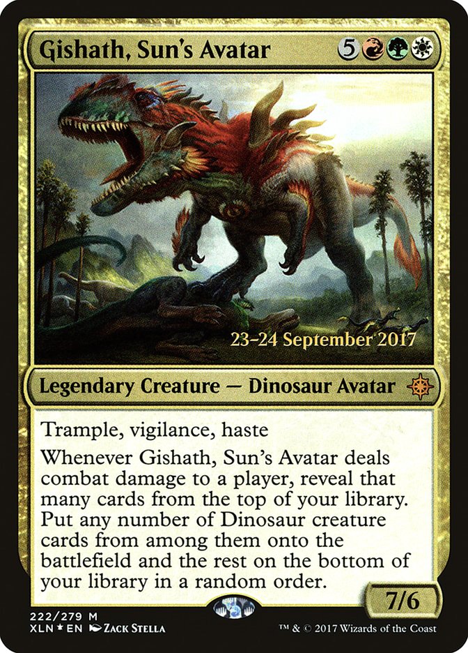 Gishath, Sun's Avatar  (Prerelease) [Ixalan Prerelease Promos] | Webway Games