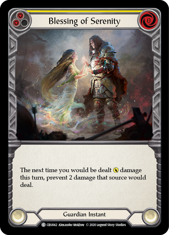 Blessing of Serenity (Yellow) [CRU042] 1st Edition Normal | Webway Games