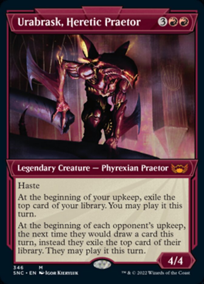 Urabrask, Heretic Praetor (Showcase Art Deco) [Streets of New Capenna] | Webway Games