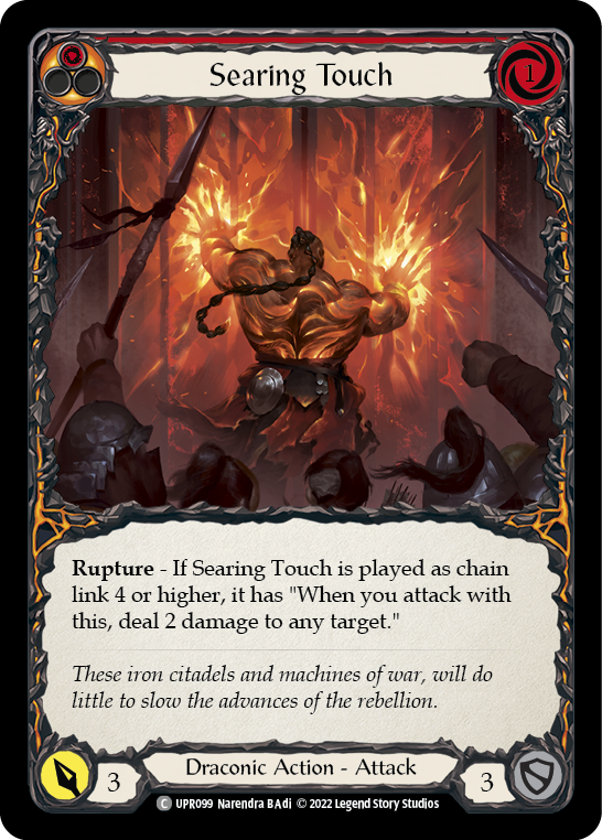 Searing Touch [UPR099] (Uprising)  Rainbow Foil | Webway Games