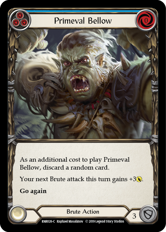 Primeval Bellow (Blue) [RNR026-C] (Rhinar Hero Deck)  1st Edition Normal | Webway Games
