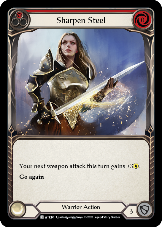 Sharpen Steel (Red) [U-WTR141] (Welcome to Rathe Unlimited)  Unlimited Rainbow Foil | Webway Games