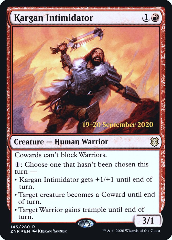 Kargan Intimidator  [Zendikar Rising Prerelease Promos] | Webway Games