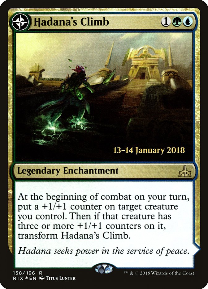 Hadana's Climb // Winged Temple of Orazca (Prerelease) [Rivals of Ixalan Prerelease Promos] | Webway Games
