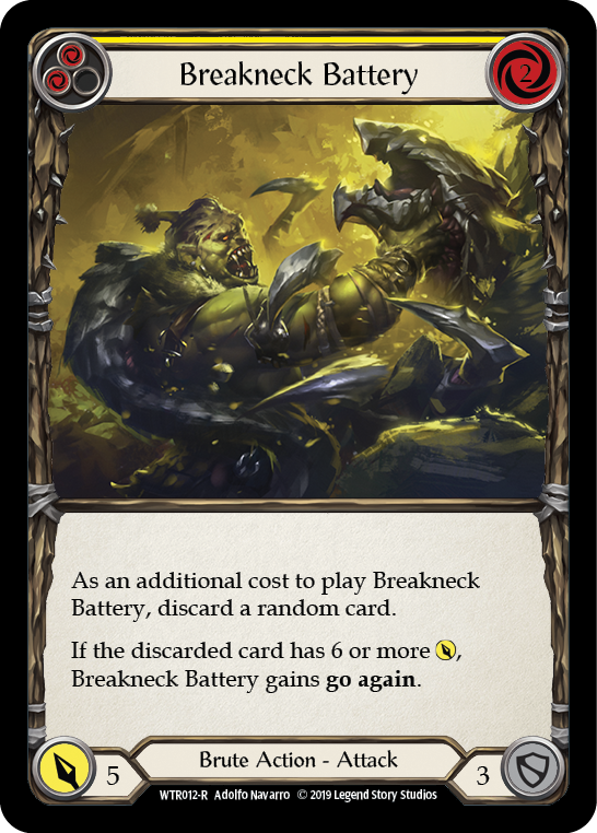Breakneck Battery (Yellow) [WTR012-R] Alpha Print Normal | Webway Games