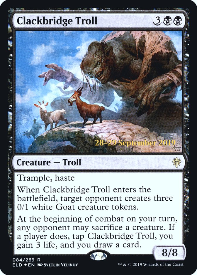 Clackbridge Troll  [Throne of Eldraine Prerelease Promos] | Webway Games