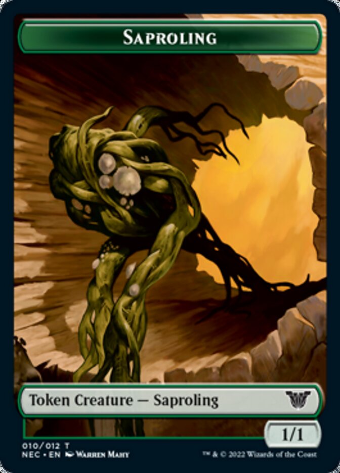 Saproling // Spirit (002) Double-sided Token [Kamigawa: Neon Dynasty Commander Tokens] | Webway Games