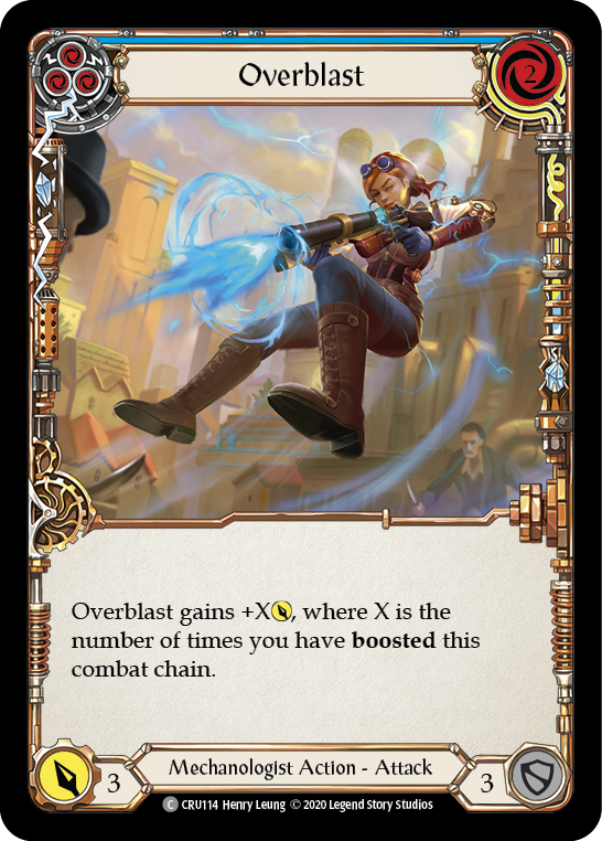 Overblast (Blue) [CRU114] 1st Edition Rainbow Foil | Webway Games