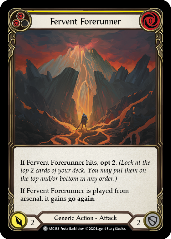 Fervent Forerunner (Yellow) [ARC183] Unlimited Rainbow Foil | Webway Games