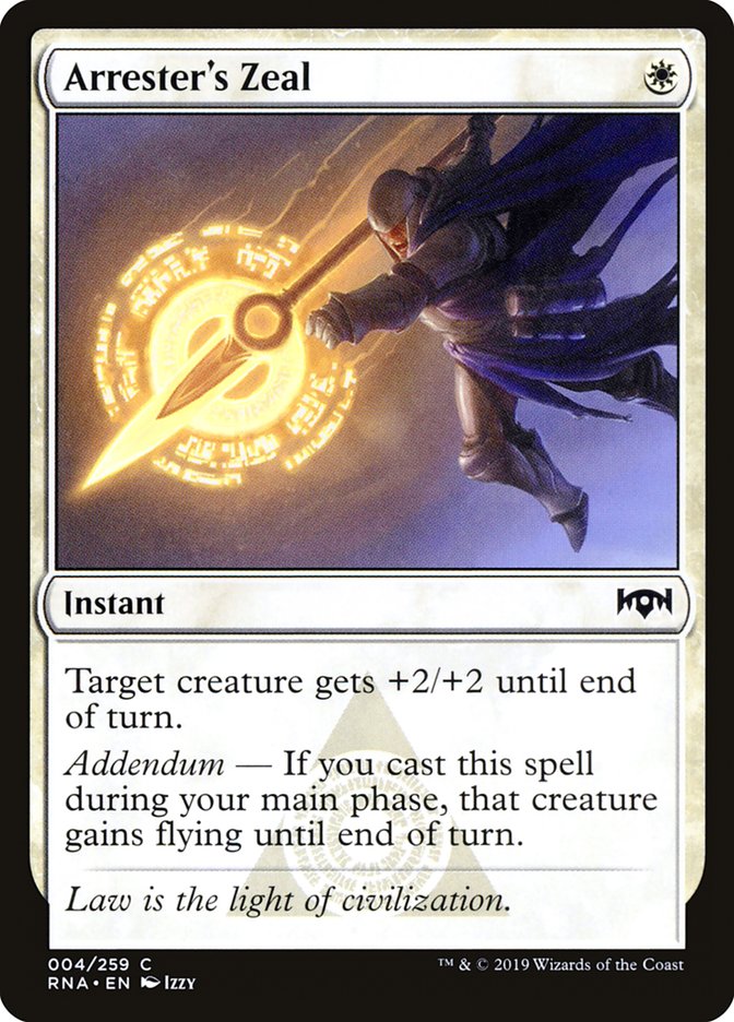 Arrester's Zeal [Ravnica Allegiance] | Webway Games