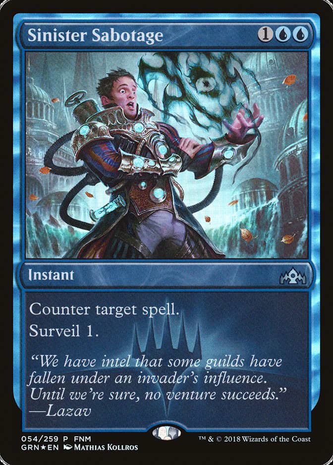 Sinister Sabotage (FNM) [Guilds of Ravnica Promos] | Webway Games