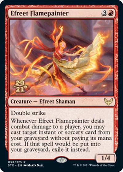 Efreet Flamepainter [Strixhaven: School of Mages Prerelease Promos] | Webway Games