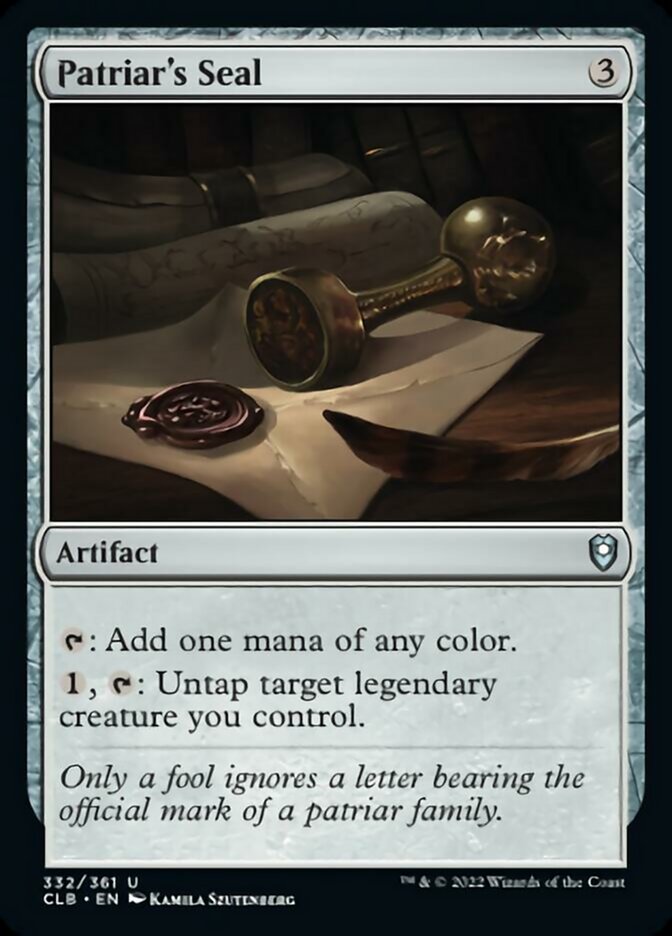 Patriar's Seal [Commander Legends: Battle for Baldur's Gate] | Webway Games