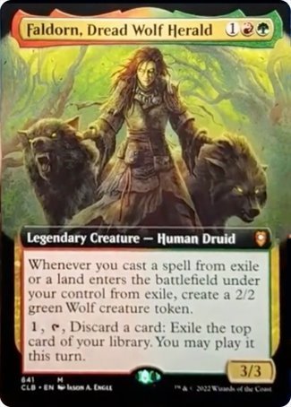 Faldorn, Dread Wolf Herald (Extended Art) [Commander Legends: Battle for Baldur's Gate] | Webway Games